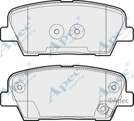 APEC BRAKING Комплект тормозных колодок, дисковый тормоз PAD1753